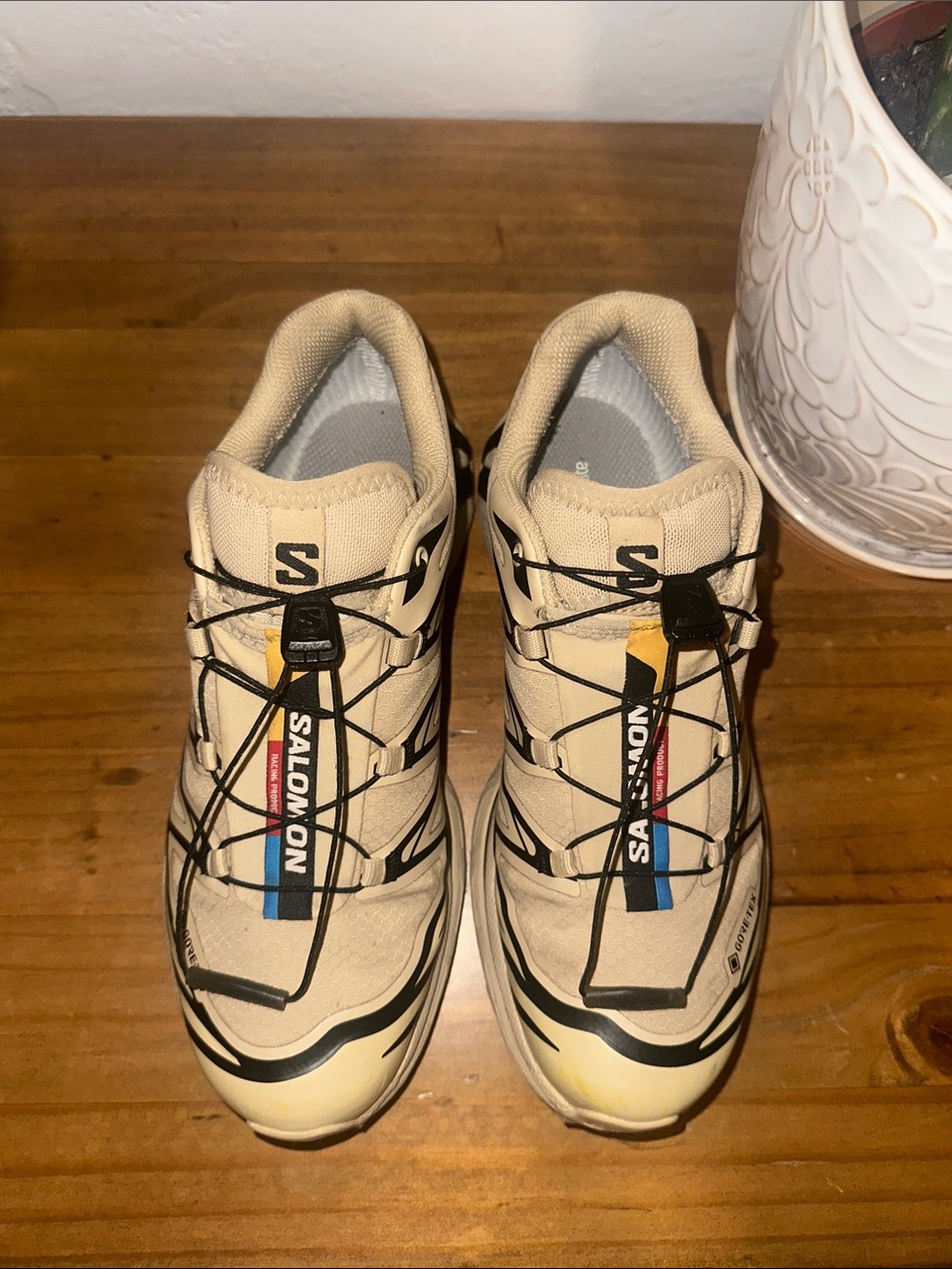 Salomon Trail Running Shoes in Beige and Black - Picture 4 of 4